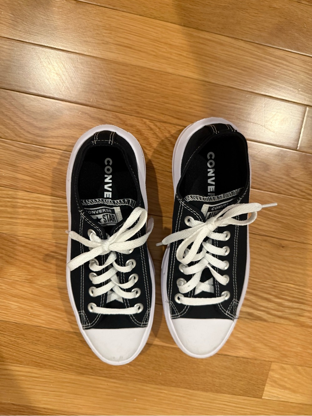 Converse Women’s Black and White Low-Top Canvas Sneakers